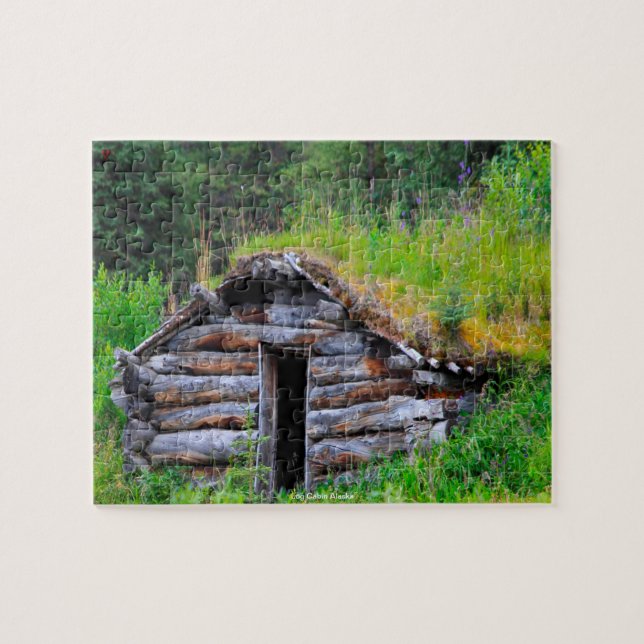 Log Cabin Alaska Jigsaw Puzzle (Horizontal)