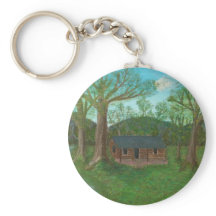 Log Cabin and Trees