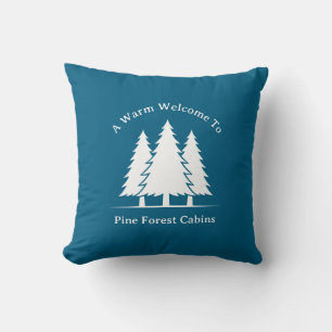 Log Cabin Bed and Breakfast or Guest House Welcome Cushion