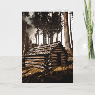 LOG CABIN BIRTHDAY CARDS, OFF THE GRID CARD