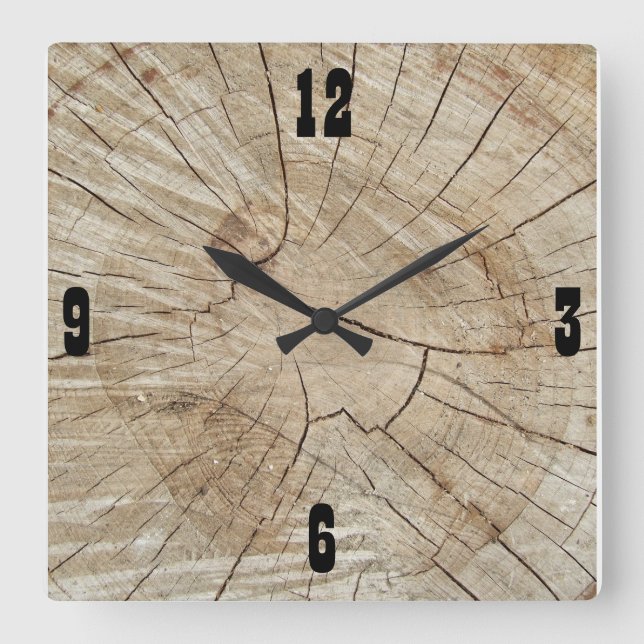 Log Cabin, Country Wall Clock (Front)