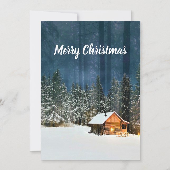 Log Cabin Holiday Card (Front)