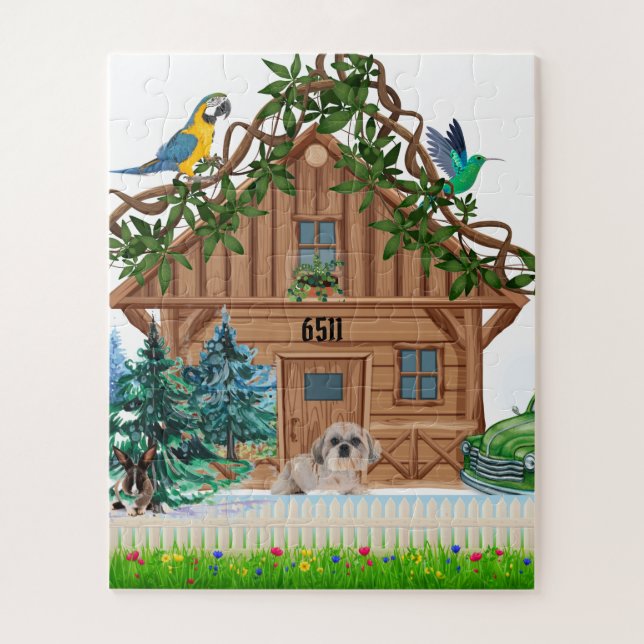 Log Cabin Home Jigsaw Puzzle (Vertical)