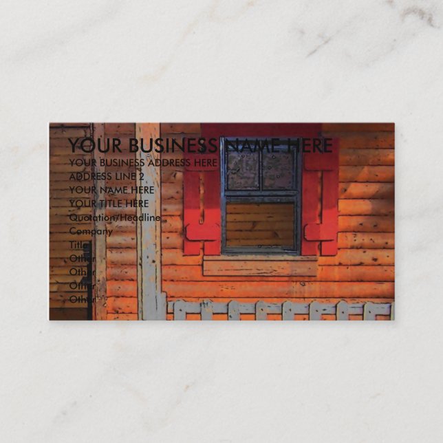 Log Cabin House Business Card (Front)