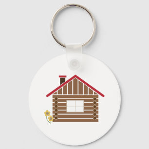 Log Cabin Key Ring