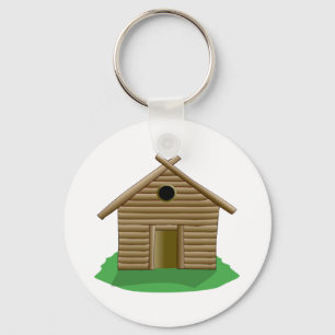 Log Cabin Key Ring
