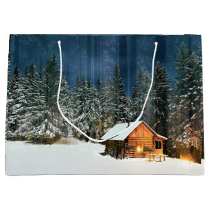 Log Cabin Large Gift Bag
