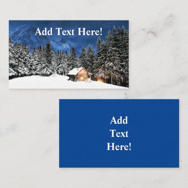 Log Cabin Mountain View Business Card (Front/Back)