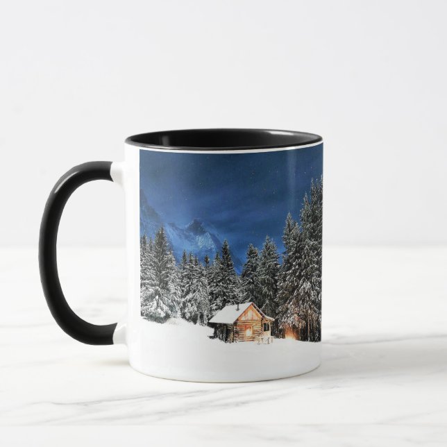 Log Cabin Mountain View Mug (Left)