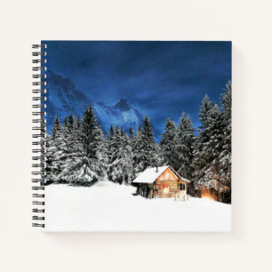 Log Cabin Mountain View Notebook