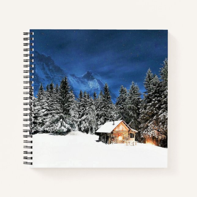 Log Cabin Mountain View Notebook (Front)