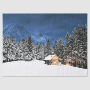 Log Cabin Mountain View Tissue Paper