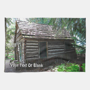 Log Cabin Tea Towel
