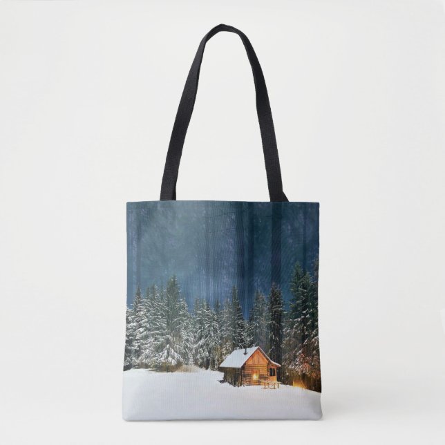 Log Cabin Tote Bag (Front)