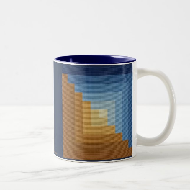 LOG CABIN Two-Tone COFFEE MUG (Right)