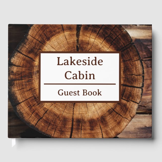 Log Cabin Woodys Airbnb Vacation Rental Guest Book (Front)