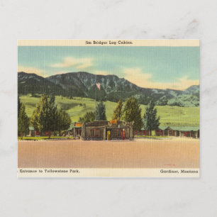 Log Cabin, Yellowstone National Park, Montana Postcard