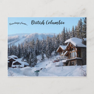 Log Home in British Columbia Canada Postcard