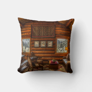 LOG HOUSE LIVING ROOM PILLOW