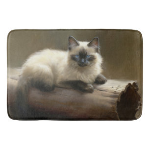 Log Lounger Siamese Kitten Bath Mat