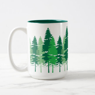 Log Pole Pines Two-Tone Coffee Mug