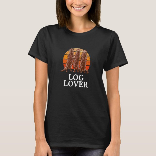 Log  Sea Animals Otter  Marine Creature Sea Otter T-Shirt (Front)