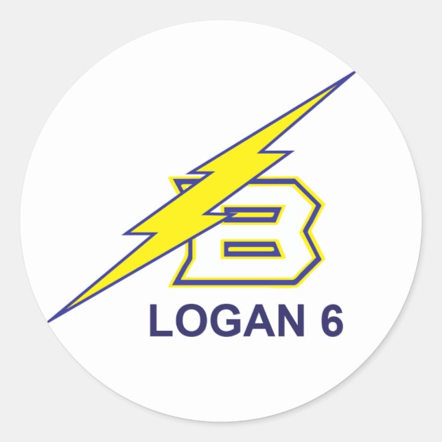 LOGAN 6 CLASSIC ROUND STICKER (Front)