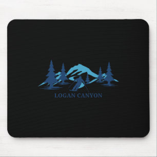 Logan Canyon Utah Ski Resort Skiing Skier Mouse Mat