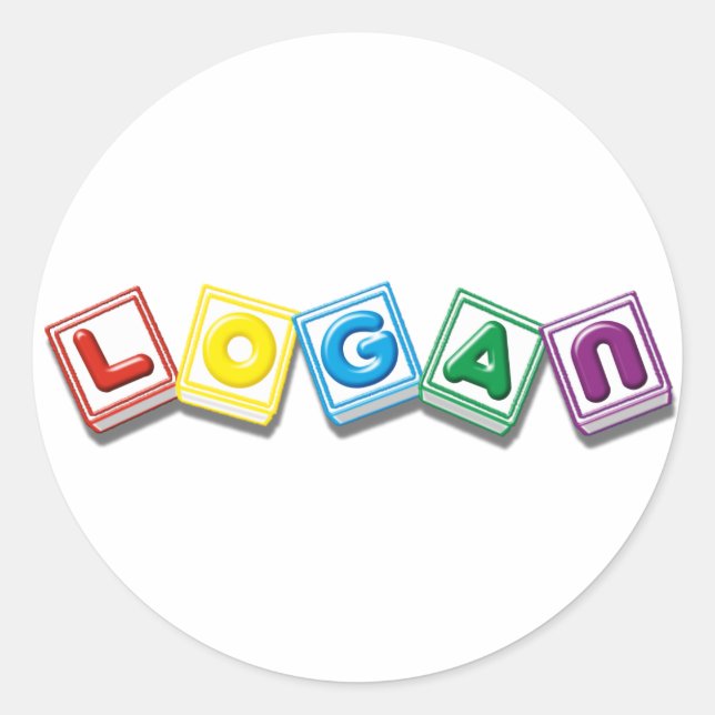 Logan Classic Round Sticker (Front)