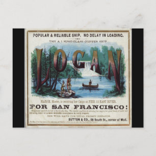 Logan Clipper Sailing  Postcard