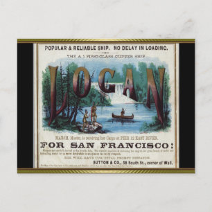 Logan Clipper Sailing Postcard