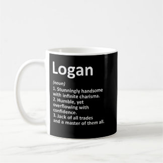 LOGAN Definition Personalised Name Funny Birthday Coffee Mug