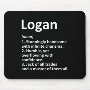 Logan Definition Personalised Name Funny Birthday Mouse Mat