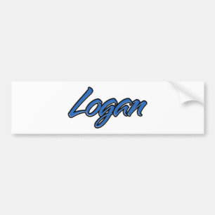Logan Name blue Aufkleber Sticker Autoaufkleber