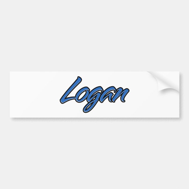 Logan Name blue Aufkleber Sticker Autoaufkleber (Front)