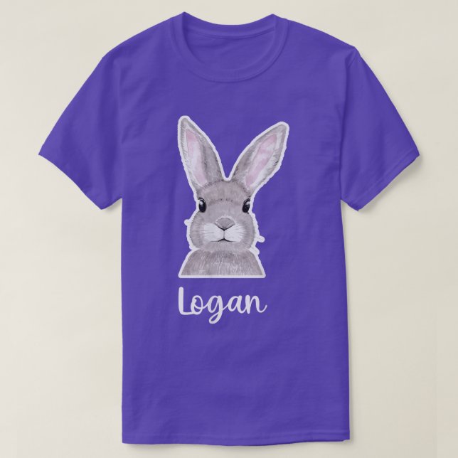 Logan Name Easter Bunny Custom Name Good Friday  T-Shirt (Design Front)