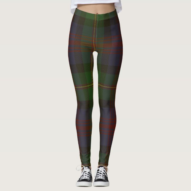Logan Tartan Clan Plaid Leggings (Front)