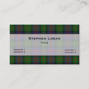 Logan Tartan Plaid Custom Business Card