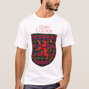 Logan Tartan Scottish Plaid Lion Rampant T-Shirt