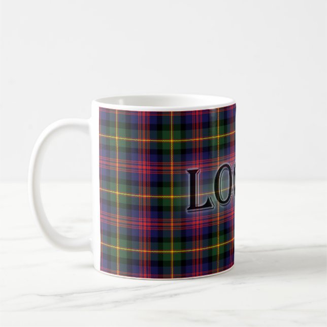  Logan Tartan with the Last Name Coffee Mug (Left)