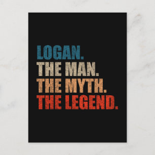 Logan The Man The Myth The Legend Postcard