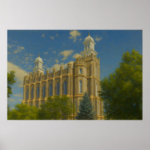 Logan Utah Temple Painting™ LDS Wall Art Poster