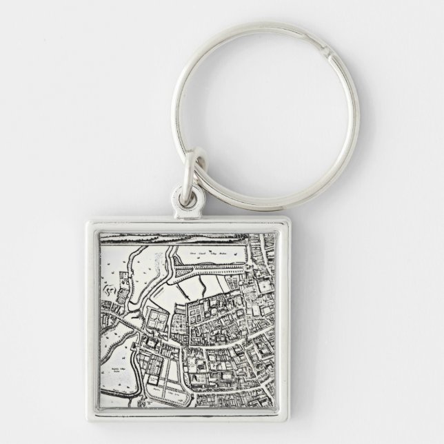 Loggan's map of Oxford, Eastern Sheet Key Ring (Front)