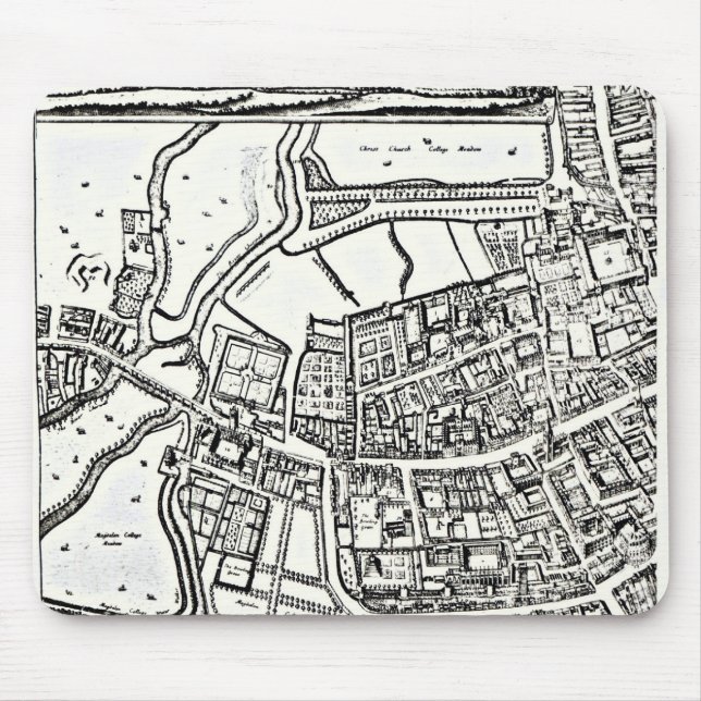 Loggan's map of Oxford, Eastern Sheet Mouse Mat (Front)