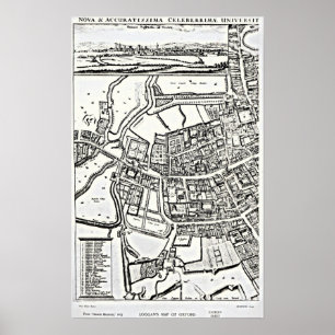 Loggan's map of Oxford, Eastern Sheet Poster