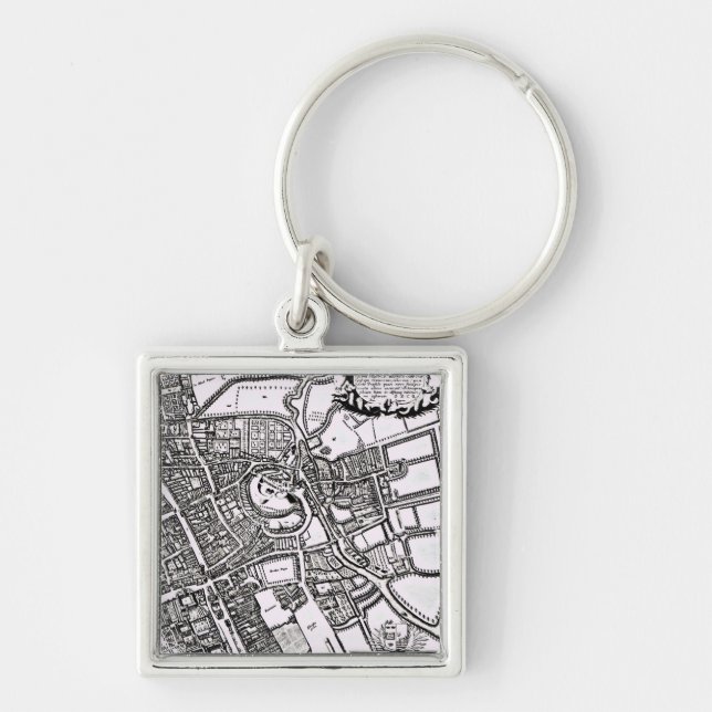 Loggan's map of Oxford, Western Sheet Key Ring (Front)