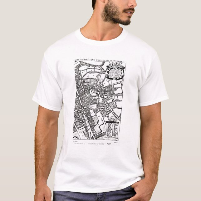 Loggan's map of Oxford, Western Sheet T-Shirt (Front)