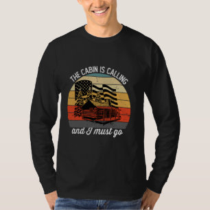Logged Out Funny The Cabin Calling Mountain Ourdoo T-Shirt