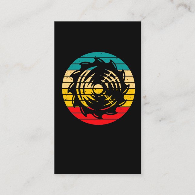 Logger Vintage Saw Blade Woodworker Business Card (Front)