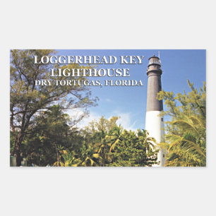 Loggerhead Key Lighthouse, Dry Tortugas Florida Rectangular Sticker